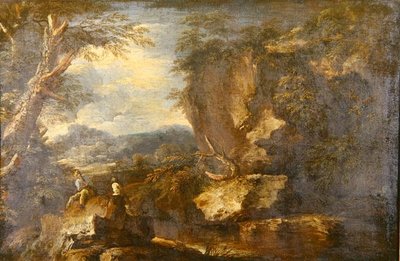 Rocky Landscape (óleo sobre tela) (ver também 242154) de Jan the Elder Brueghel