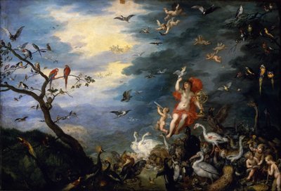 A Alegoria do Ar, de uma série sobre a "Alegoria dos Elementos", 1621 de Jan the Elder Brueghel