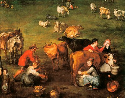 "A vida dos camponeses", detalhe de um quadro de Jan Bruegel de Jan the Elder Brueghel