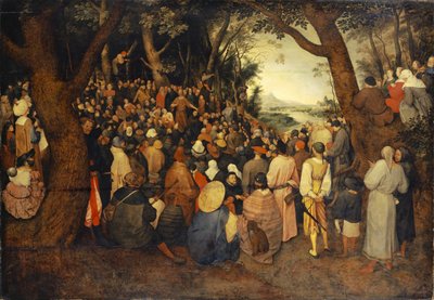 O sermão de São João Batista, c.1598 de Jan the Elder Brueghel