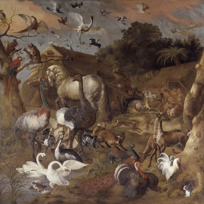 Arca de Noé, c.1710 (óleo sobre tela) de Jan the Elder Griffier