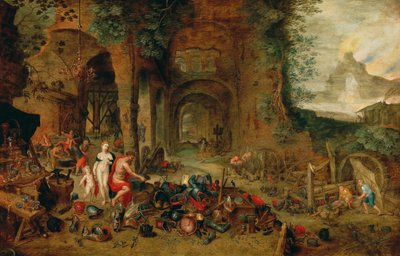 Vénus na forja de Vulcano de Jan the Younger (workshop) Brueghel