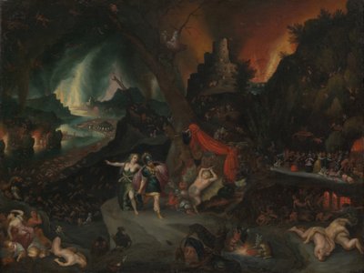 Enéas e a Sibila no Submundo de Jan the Younger Brueghel