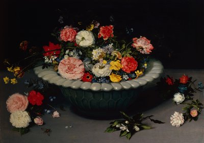 Flor ainda vida (óleo no painel) de Jan the Younger Brueghel