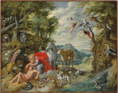 A Criação de Adão, da História de Adão e Eva de Jan Brueghel the Younger