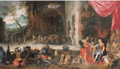 Vênus na forja de Vulcano de Jan Brueghel the Younger