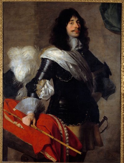 Retrato da virilha filho de Pierre Corneille em uniforme como capitão dos cavalinhos (Chevau legers, cerca de 1667 Pintura de Jean de Reyn (1610-1678) Século XVII Versailles, musee Lambinet de Jan van Ryn