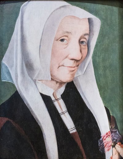 Retrato de uma mulher idosa, conhecida como a esposa de Lutero de Jan van (studio of) Scorel