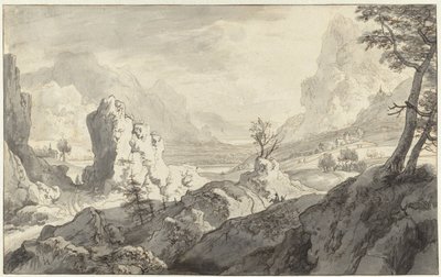 Paisagem de montanha imaginária de Jan van Aken