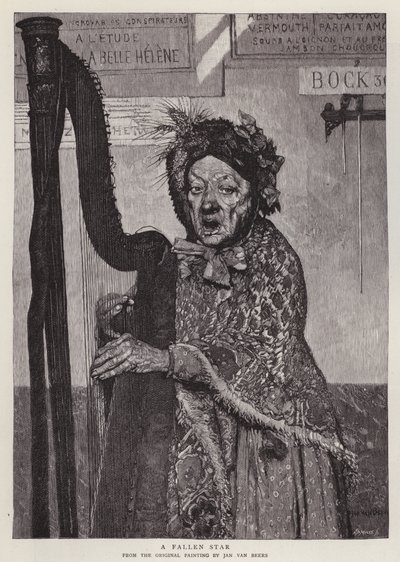 Uma Estrela Caída (litho) de Jan van Beers