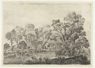 Paisagem com quinta perto de um lago
Paisagens (título da série) de Jan van Brosterhuyzen