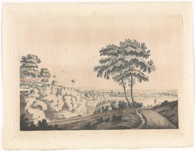 Paisagem com um castelo em uma colina de Jan van Call (I) (possibly)