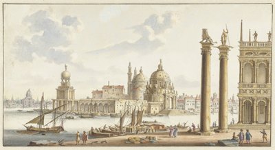 Vista da Sta. Maria della Salute da Praça S. Marco em Veneza de Jan van Call (I)