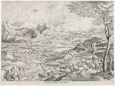 As Grandes Paisagens: Solicitudo Rustica, c. 1555-1558. de Jan van Doetechum