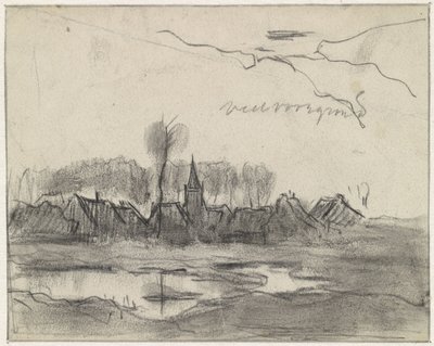 Vista de uma aldeia de Jan van Essen