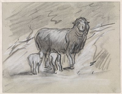 Ovelhas com dois cordeiros de Jan van Essen