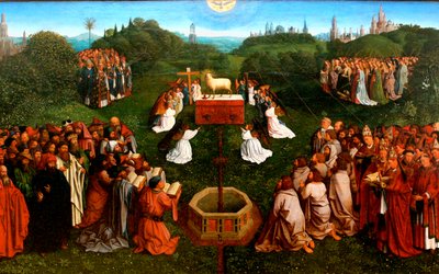 Adoração do Cordeiro do Retábulo de Gand de Jan van Eyck