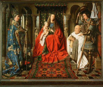 Madonna adorada pelo Canonicus Van der Paele ... de Jan van Eyck