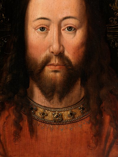 Retrato de Cristo (óleo sobre painel) (detalhe) de Jan van Eyck
