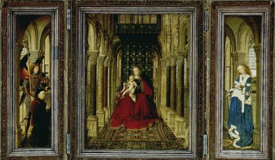 O Tríptico do Retábulo de Dresden, 1437 de Jan van Eyck