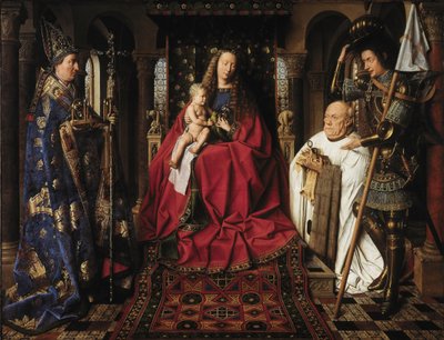 A Madonna com Canon van der Paele, 1436 de Jan van Eyck