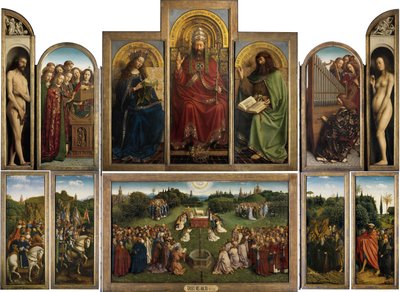 het Lam Gods (Retábulo de Ghent aberto) de Jan van Eyck