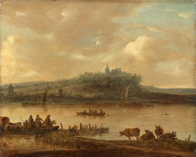 Vista do Reno e do Elterberg de Jan van Goyen (manner of)