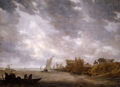 Uma cena do rio, 1642. de Jan van Goyen