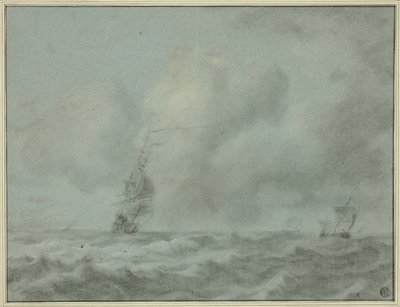 Barcos no oceano de Jan van Goyen