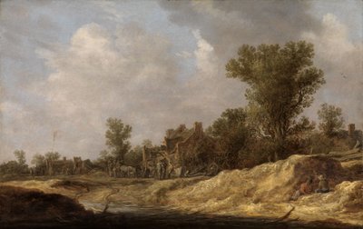 Paisagem com camponeses de Jan van Goyen