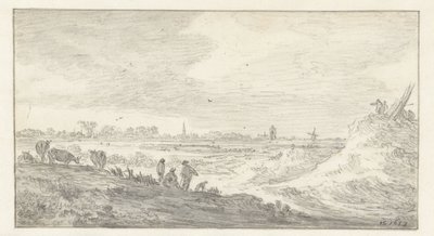 Paisagem com figuras em uma duna de Jan van Goyen