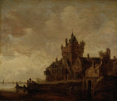 Paisagem fluvial com castelo de Jan van Goyen