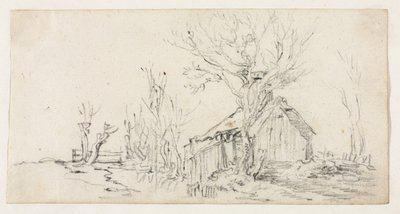 Esboço de paisagem com casa de campo de Jan van Goyen