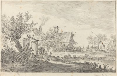 Pousada à beira do caminho de Jan van Goyen