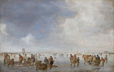 Cena de inverno no Gelo de Jan van Goyen