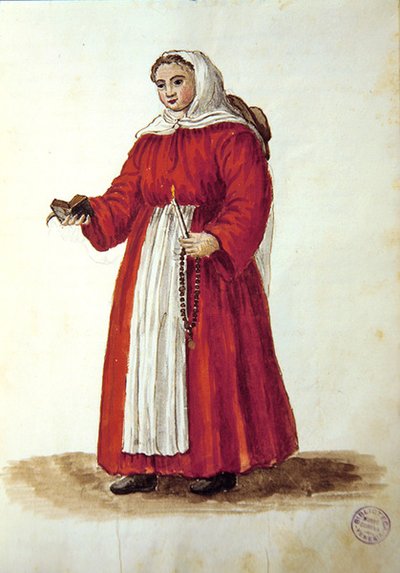 Um jovem órfão veneziano (caneta e tinta e wc no papel) de Jan van Grevenbroeck