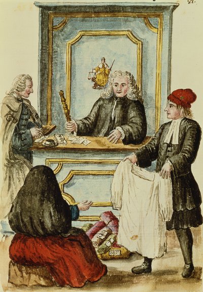 Um leilão (wc no papel) de Jan van Grevenbroeck