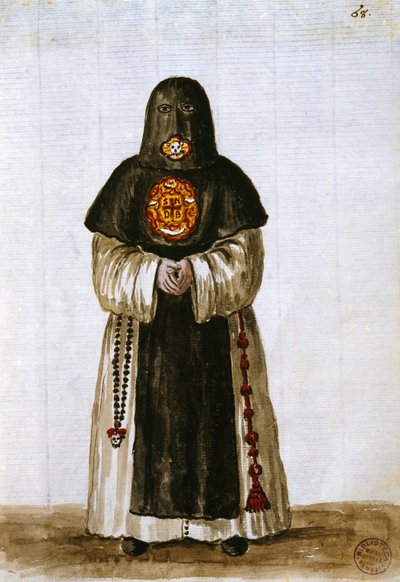 Vestes da Confraria do Nome de Deus (caneta e tinta e wc no papel) de Jan van Grevenbroeck