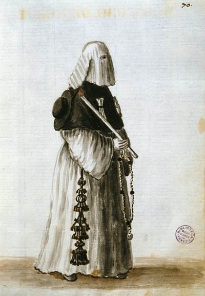 Vestes da Confraria do Sofrimento da Morte (caneta e tinta e wc no papel) de Jan van Grevenbroeck