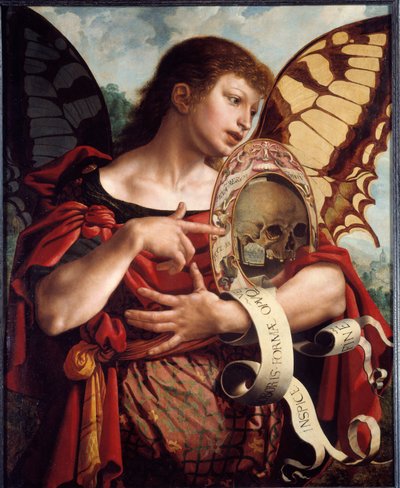 Vanite. Pintura de Jan Sanders Van Hemessen (1500-1560) de Jan van Hemessen