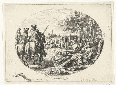 Cerco de uma cidade Cenas militares da vida de Luís XIV, Rei da França (título da série) de Jan van Huchtenburg