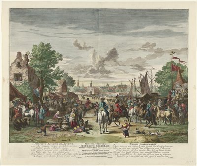 Mercado do cavalo, c. 1702
Mercatus Equorum Bellicorum / Mavors Horse market (título sobre o objecto) de Jan van Huchtenburg
