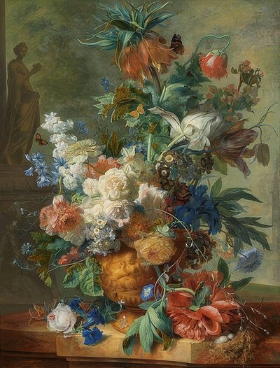 Ainda vida floral. 1723 de Jan van Huysum