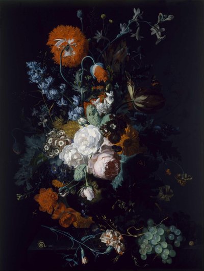 Natureza morta de flores e frutos de Jan van Huysum