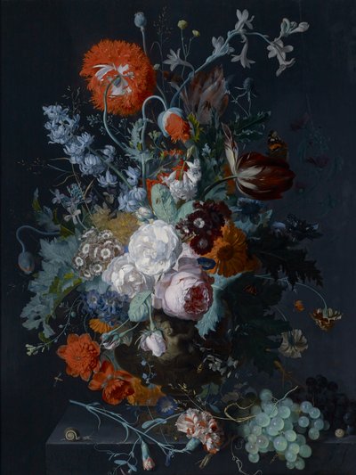 Ainda vida de flores e frutas, c.1715 de Jan van Huysum
