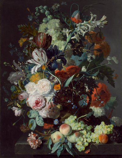 Ainda vida com flores e frutas, c.1715 de Jan van Huysum