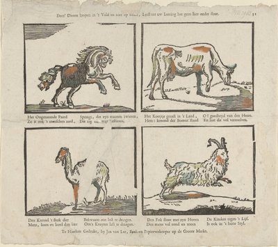 Estes animais andam no campo e não na rua, Leia para a sua aprendizagem o seguinte (título sobre o objecto) de Jan van Lee