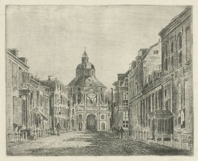 Vista do Wittevrouwenpoort em Utrecht de Jan van Lokhorst