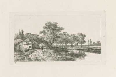 Paisagem com barco atracado
Arredores de Utreque (título da série) de Jan van Lokhorst