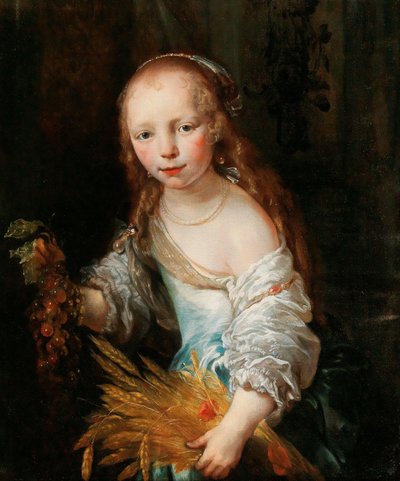 Retrato de uma jovem como Ceres, c. 1670. de Jan van Noordt